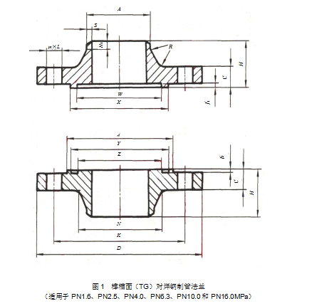 榫槽面对焊钢制管法兰